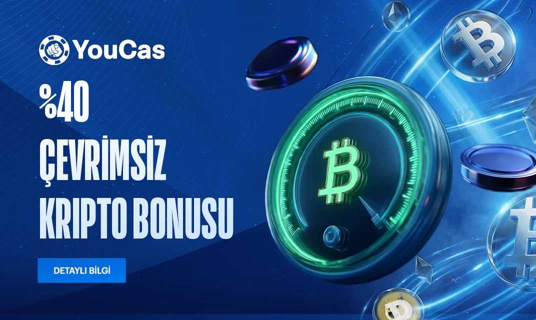 YouCas çevrimsiz kripto yatırım bonusu görseli