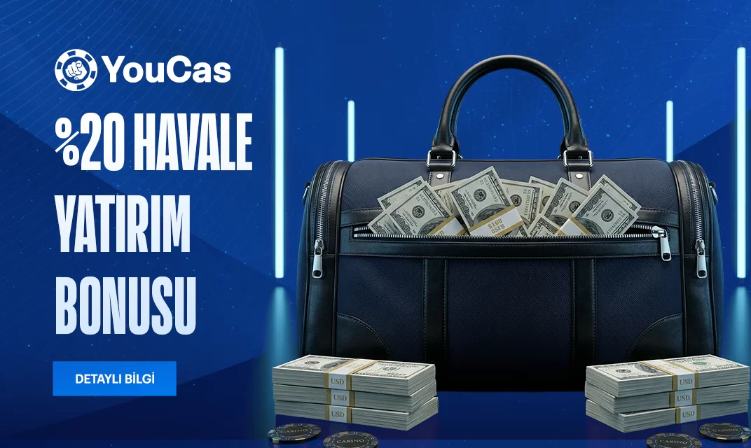 YouCas havale yatırım bonusu görseli
